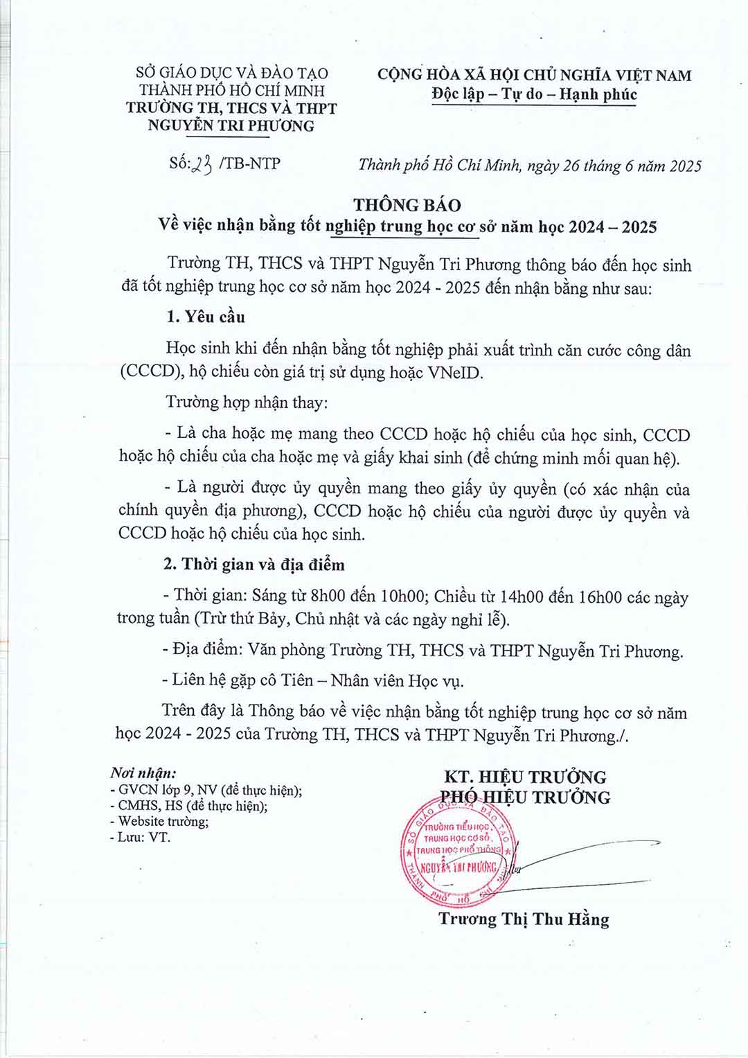 thong bao nhan bang tot nghiep thcs 2024 2025 1