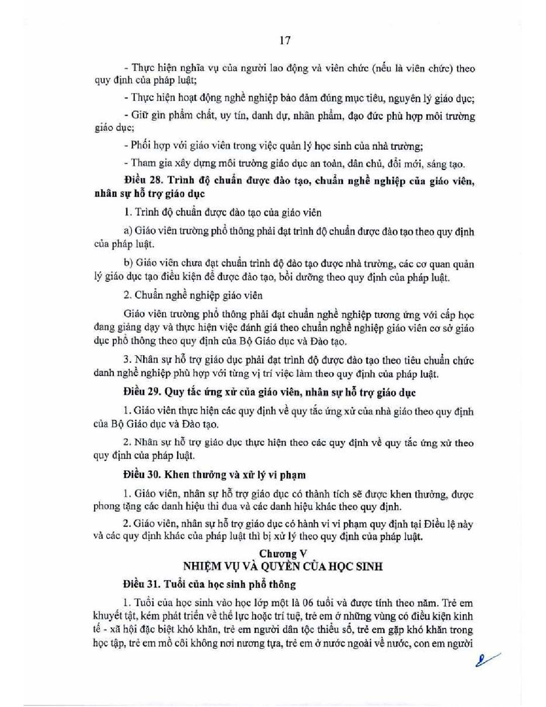 thong tu ban hanh dieu le truong 19