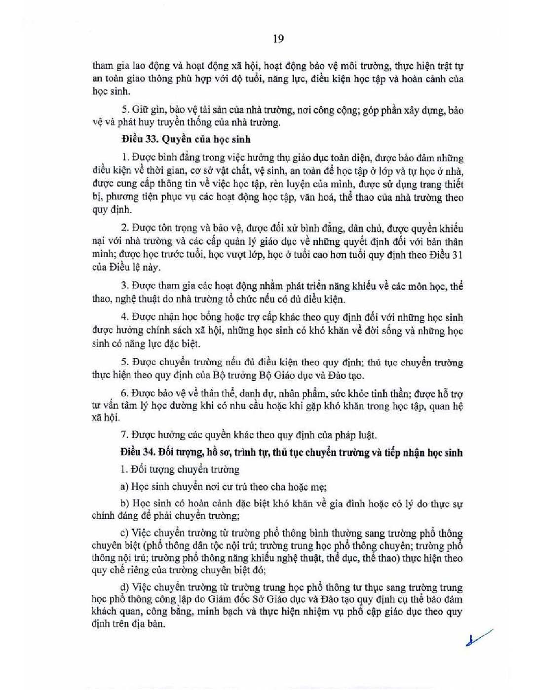 thong tu ban hanh dieu le truong 21