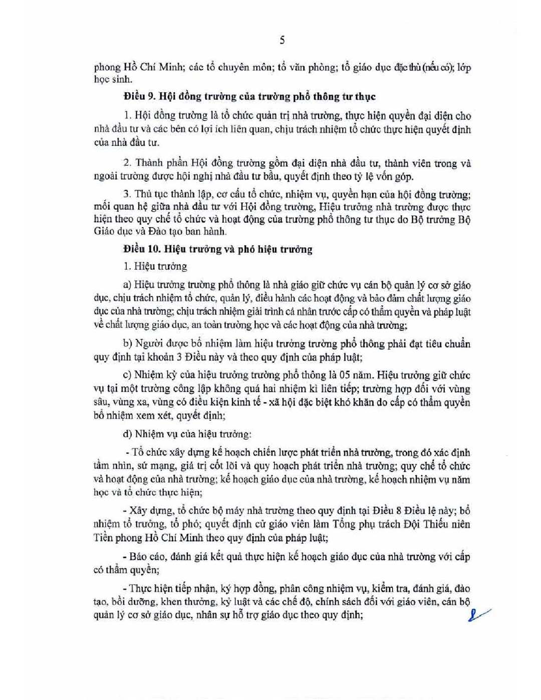 thong tu ban hanh dieu le truong 7