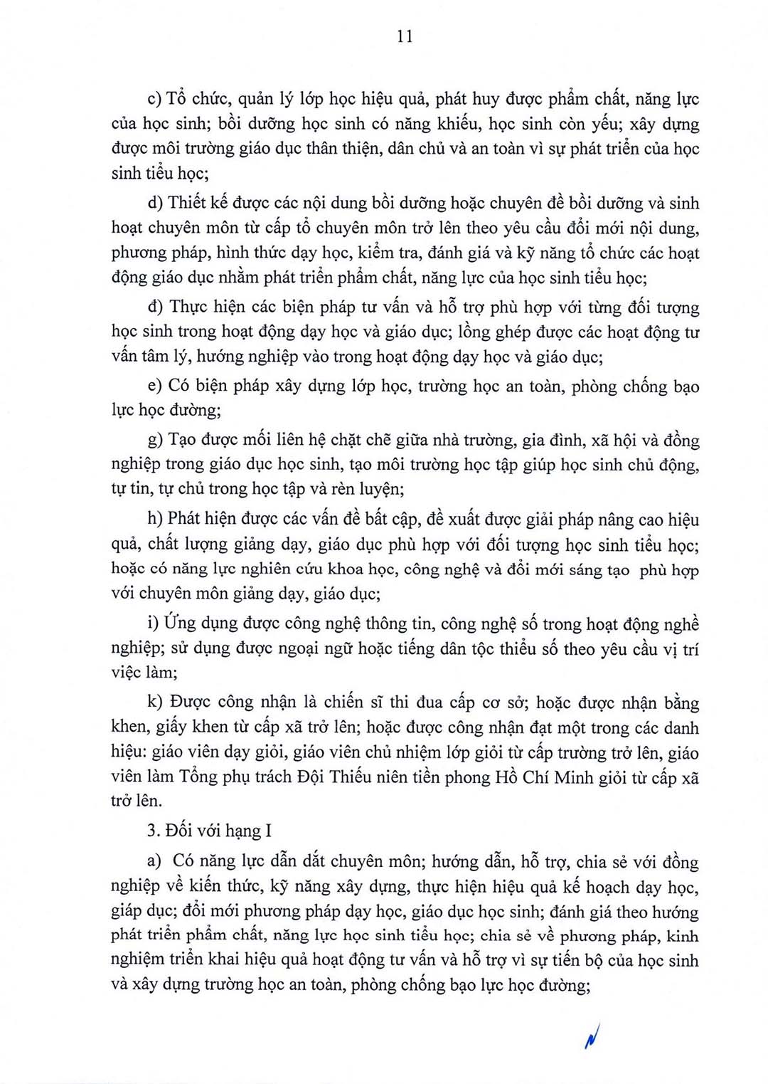 thong tu quy dinh chuan nghe nghiep giao vien co so 11