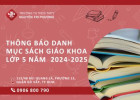 Thông báo danh mục sách giáo khoa lớp 5