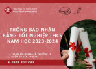 Thông báo nhận bằng tôt nghiệp THCS năm học 2023-2024